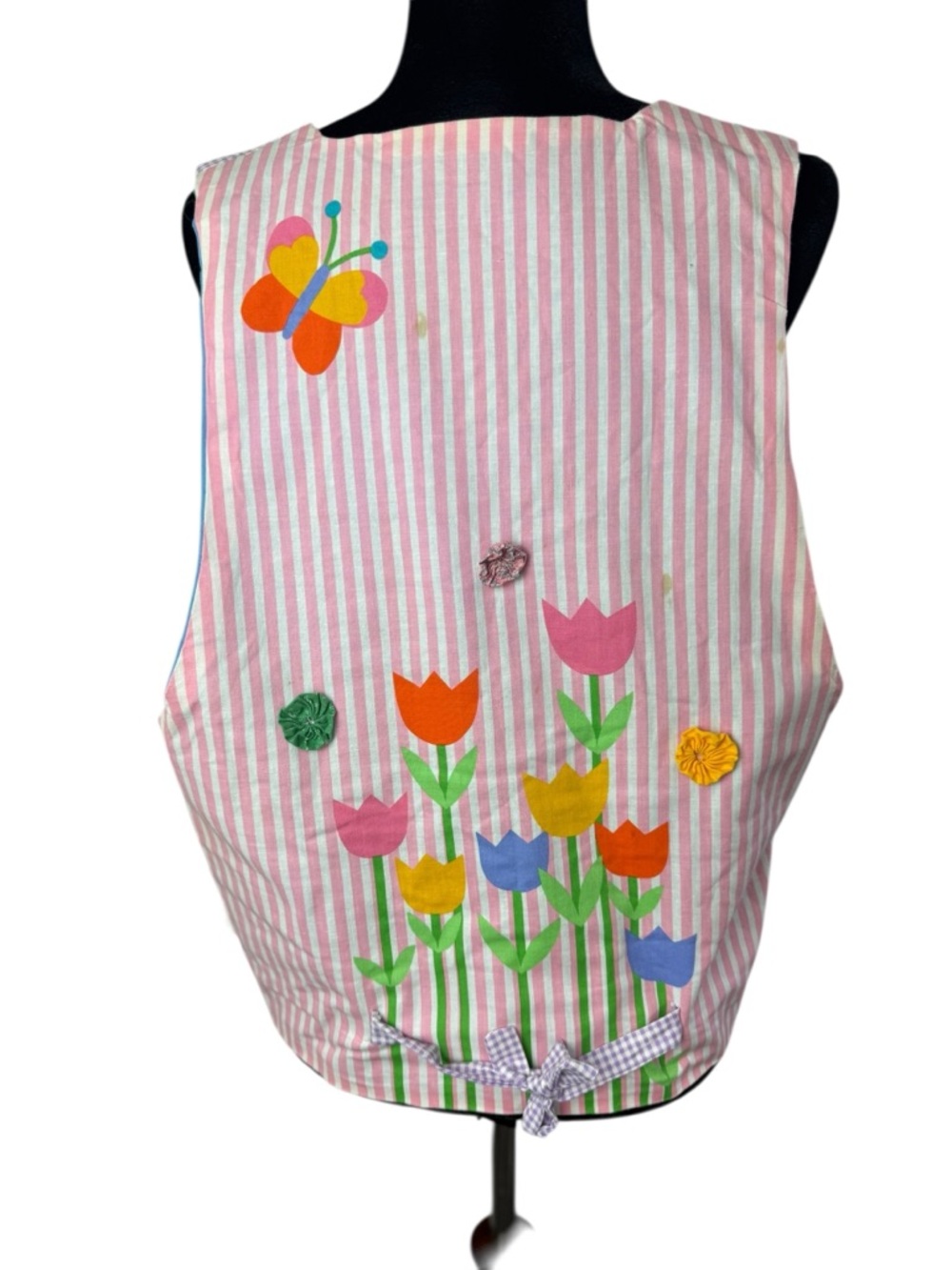 Vintage Easter Patchwork Vest Homemade With Appli… - image 7